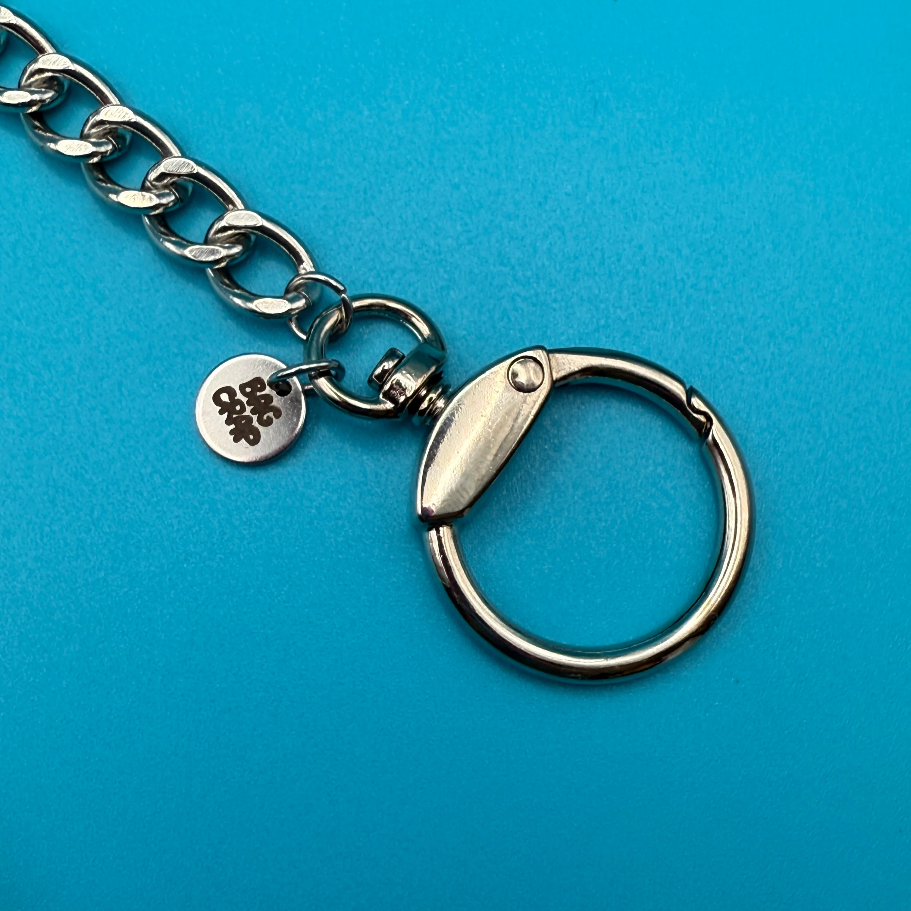 8.5" Silver Metal Bag Charm Chain - Image 5