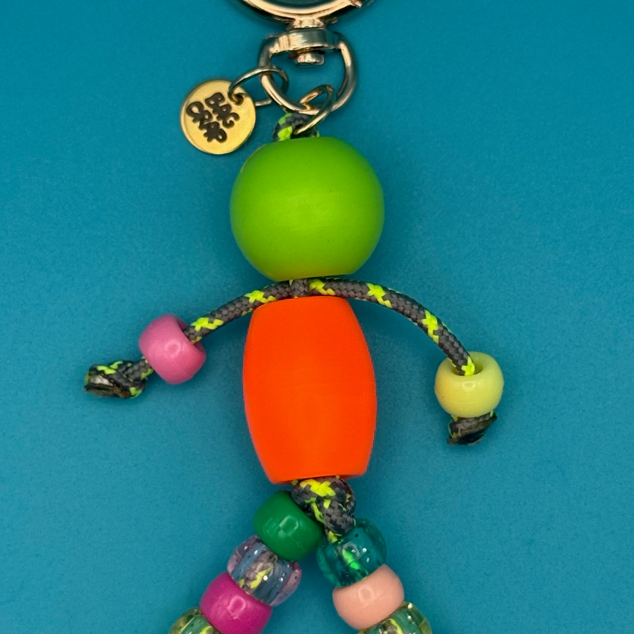 Little Buddy Neon Beaded Bag Charm - Image 3