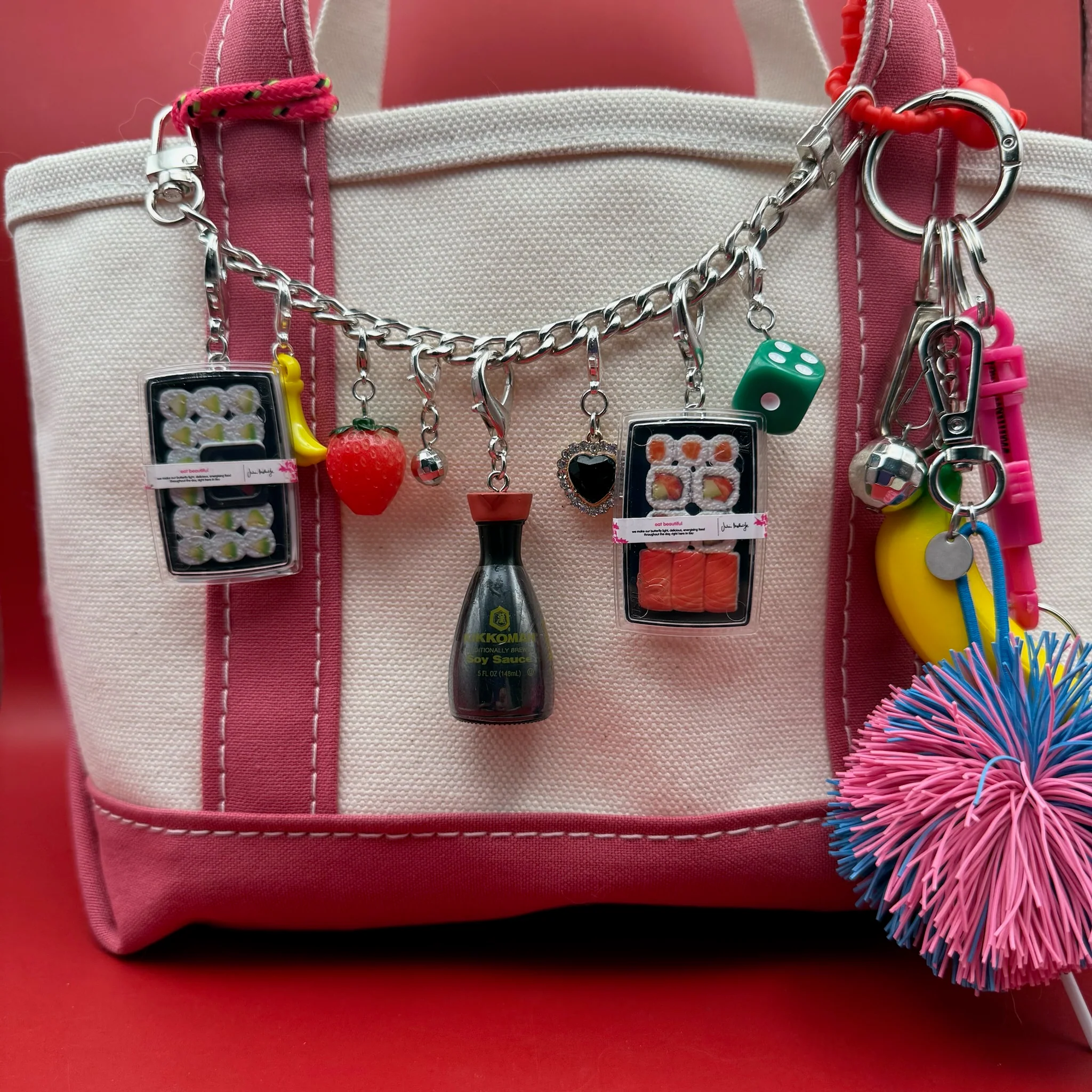 Mini Salmon Sushi Bag Charm - Image 2