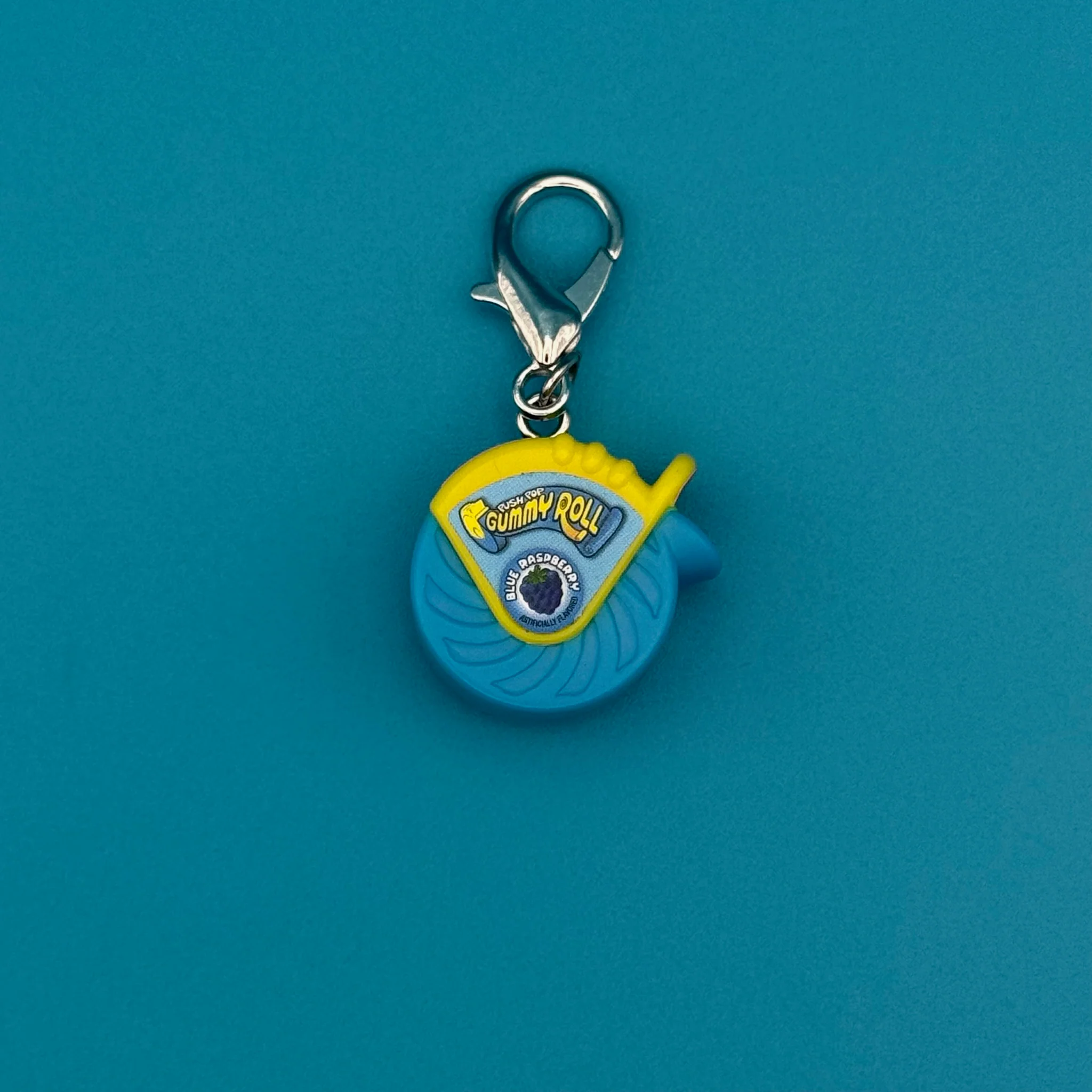 Mini Blue Raspberry Gummy Roll Candy Bag Charm