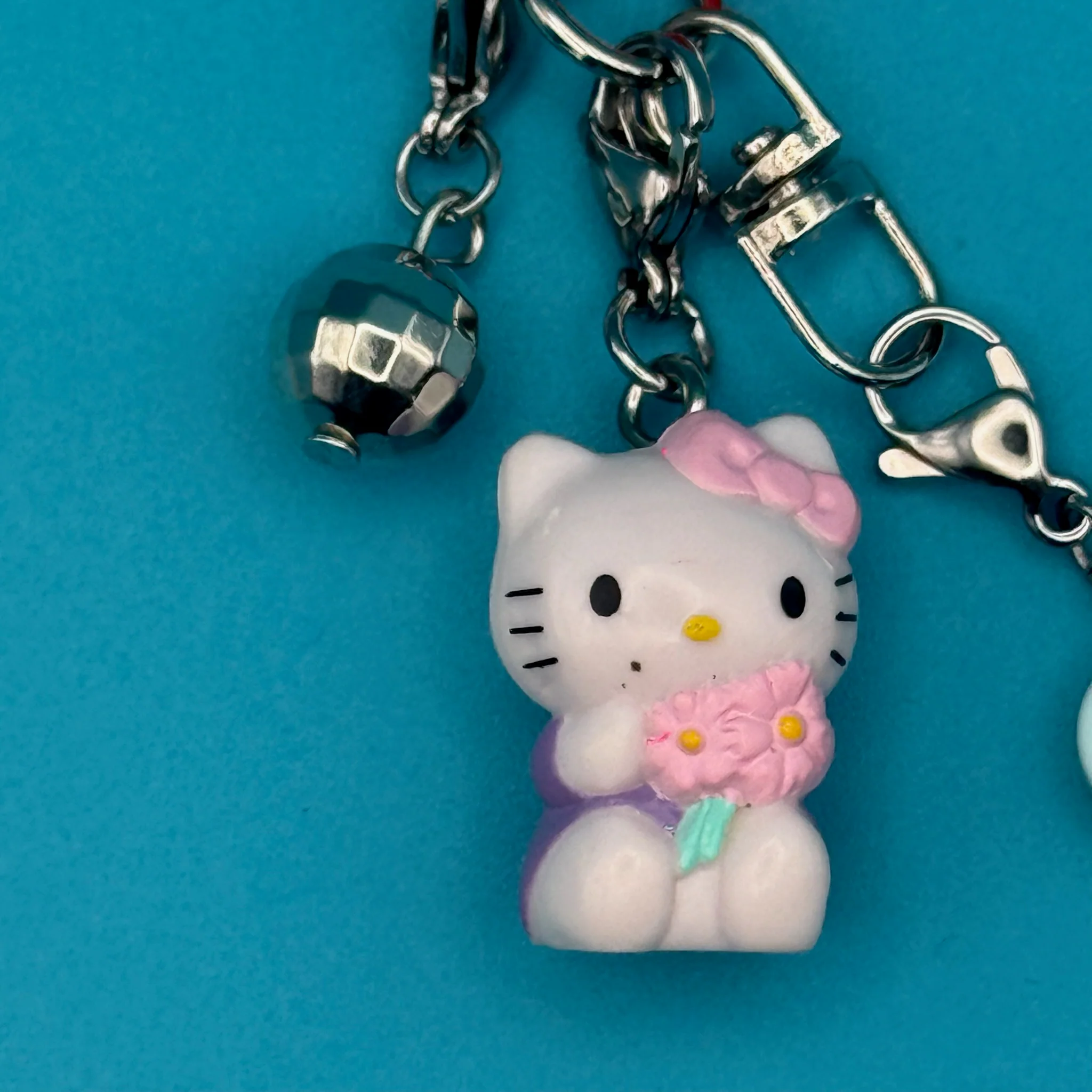 Mini Hello Kitty + Sweet Heart Trinket Bag Charm Set - Image 4