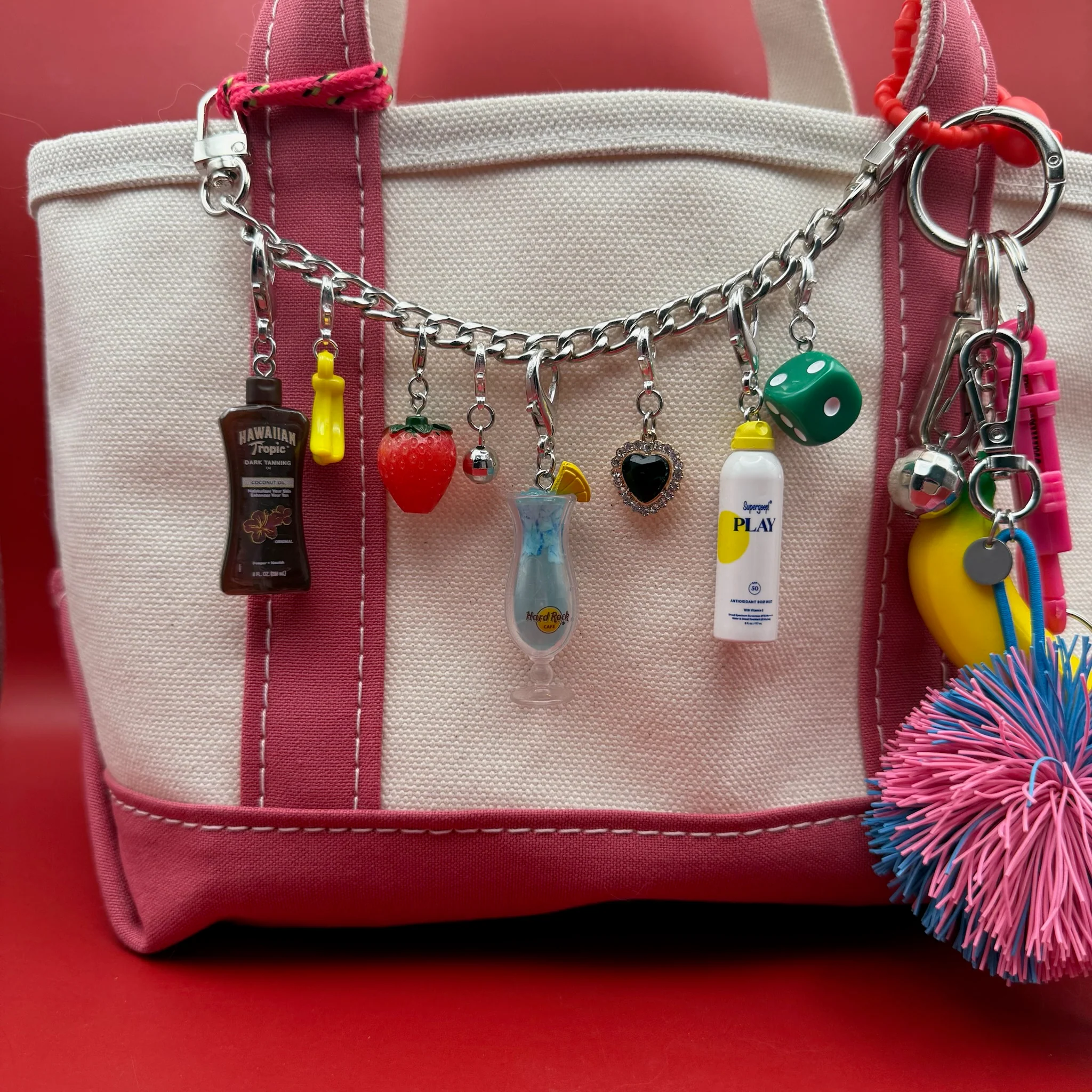 Mini Hawaiian Tropic Coconut Tanning Oil Bag Charm - Image 2