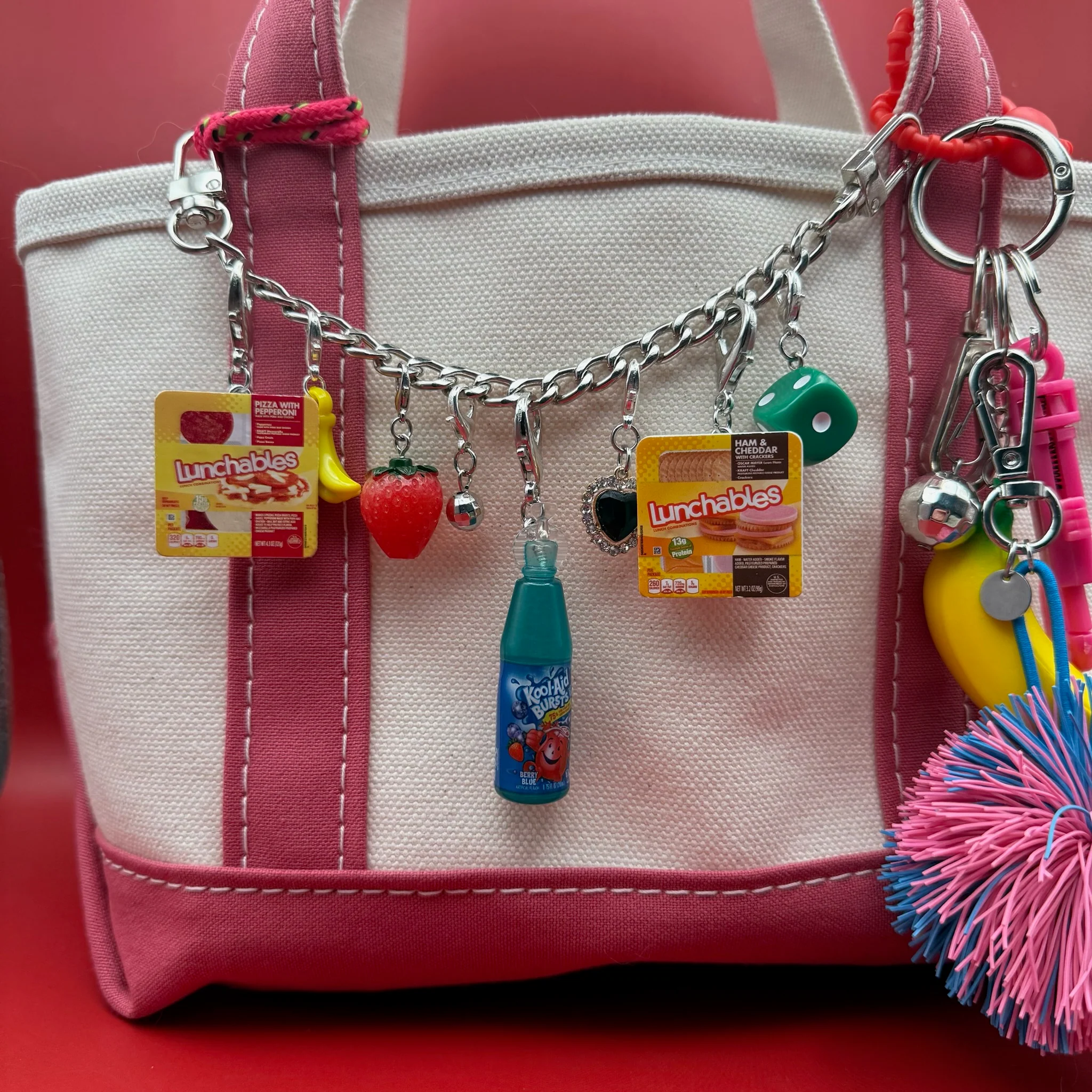 Mini Ham and Cheddar Lunchables Bag Charm - Image 2
