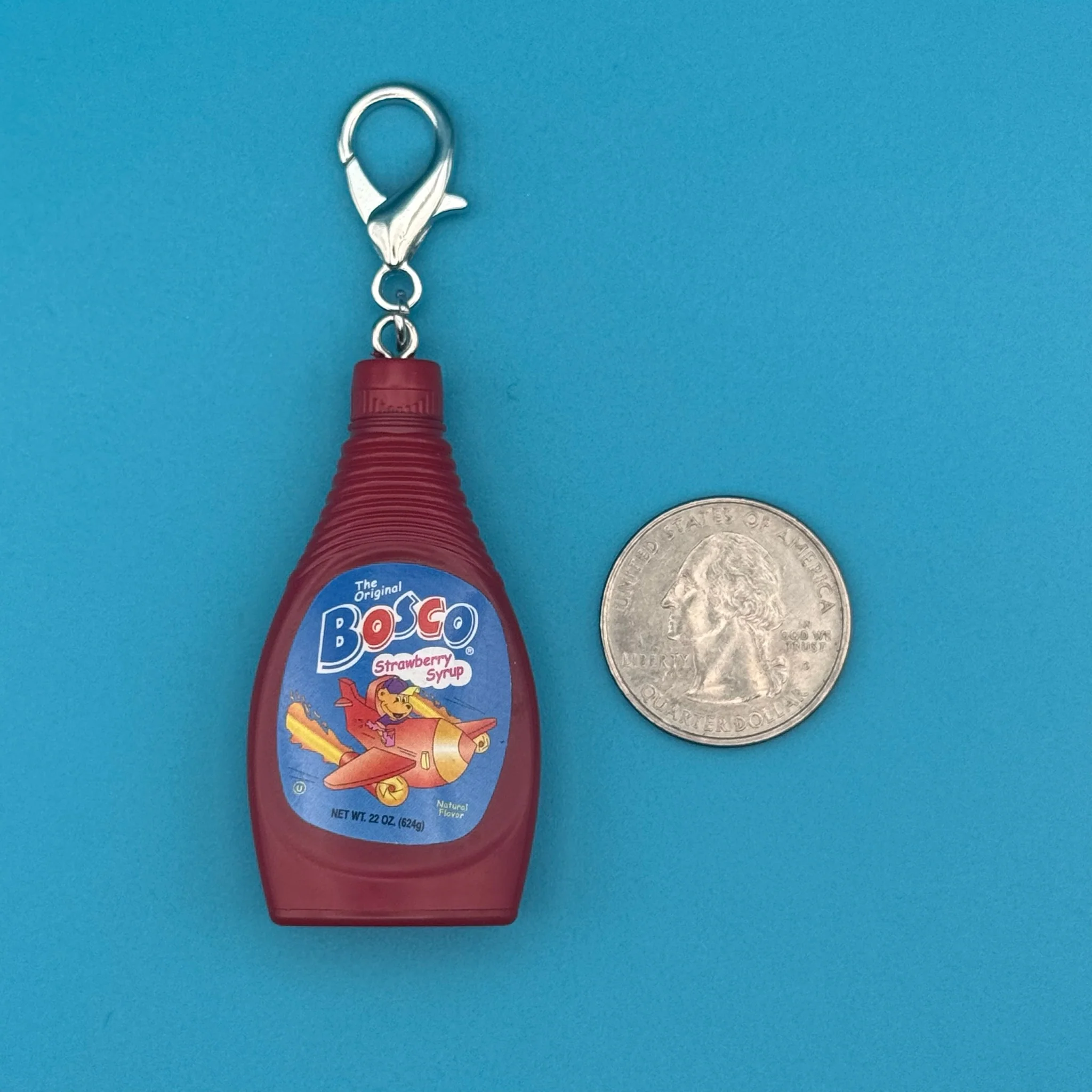 Mini The Original Bosco Strawberry Syrup Bag Charm - Image 3