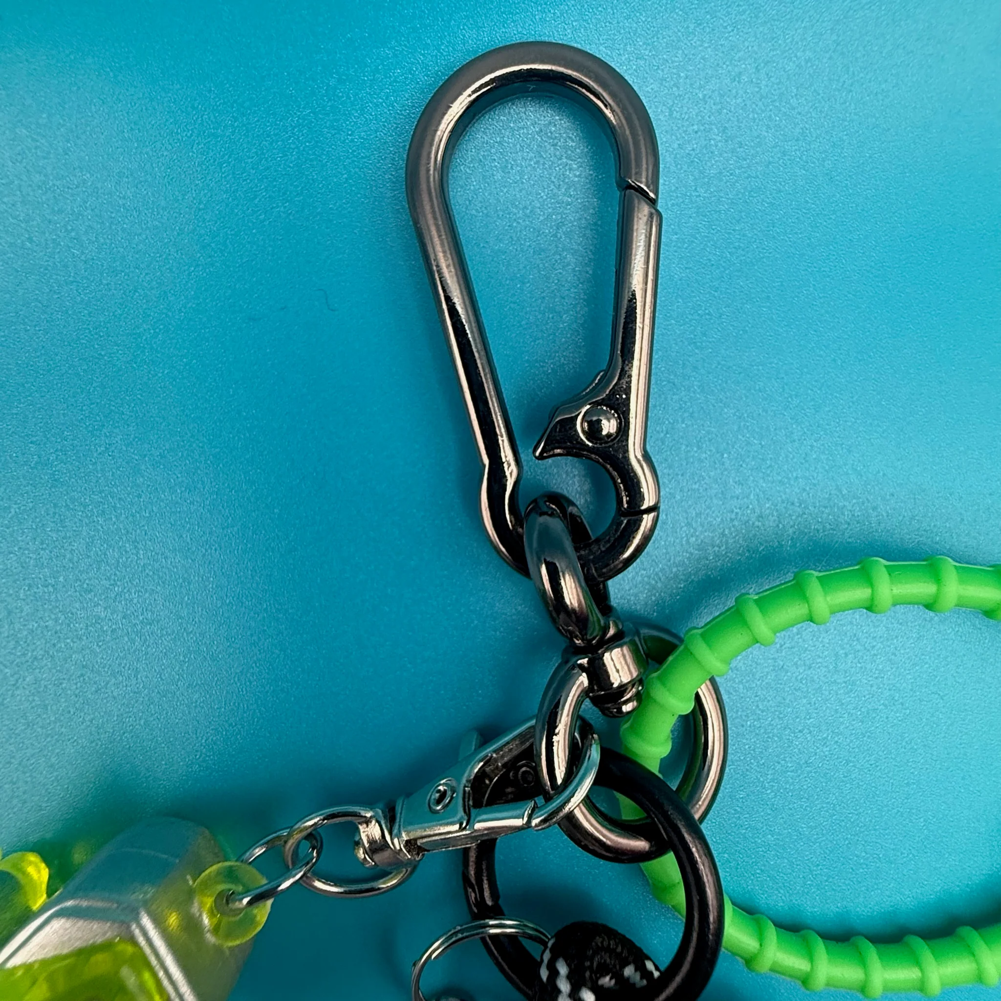 Neon Green & Black Pom Pom Bag Charm Pack - Image 4