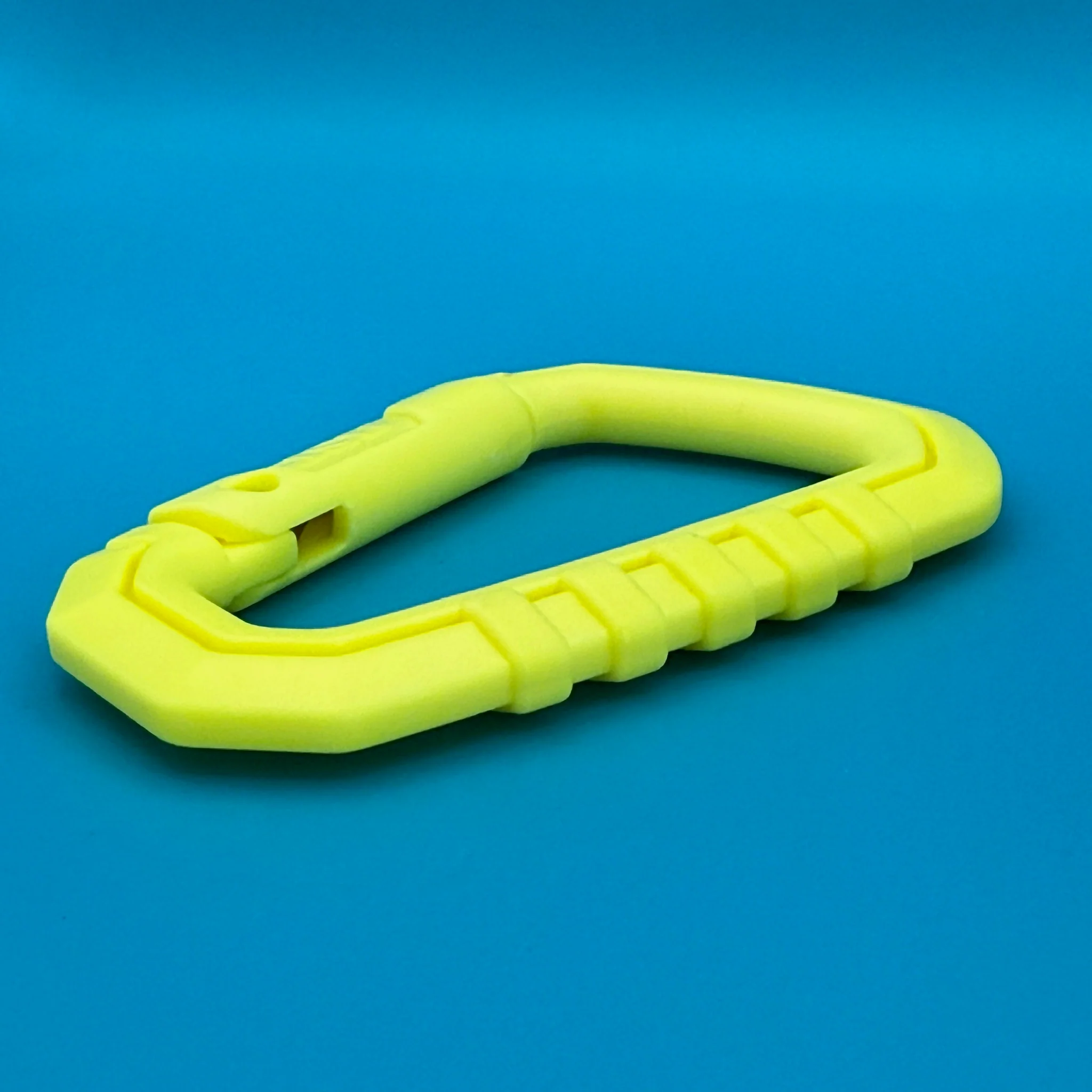 Neon Yellow Thick Plastic Carabiner Clip - Image 4