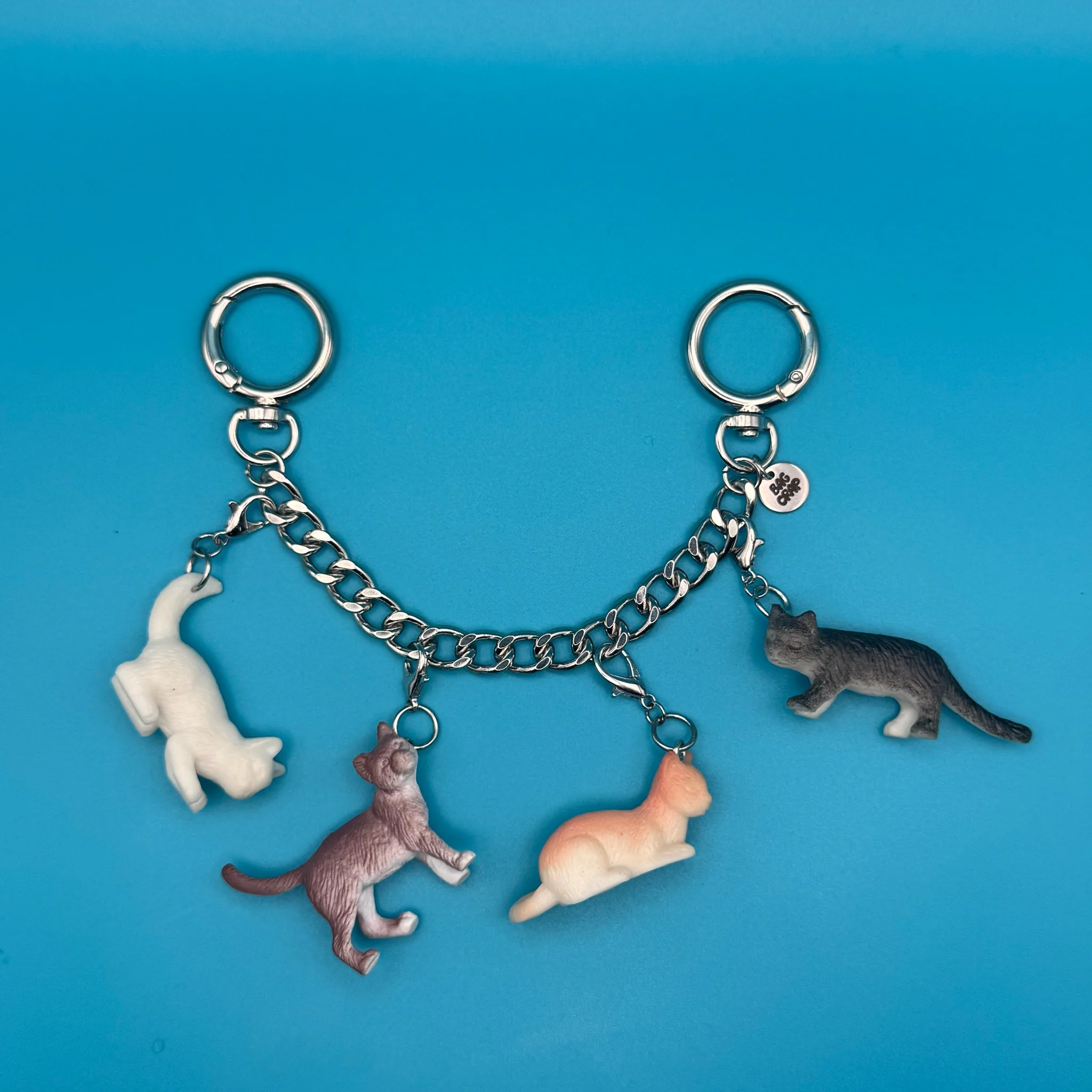 RARE One-of-One Vintage Cats Bag Charm Chain