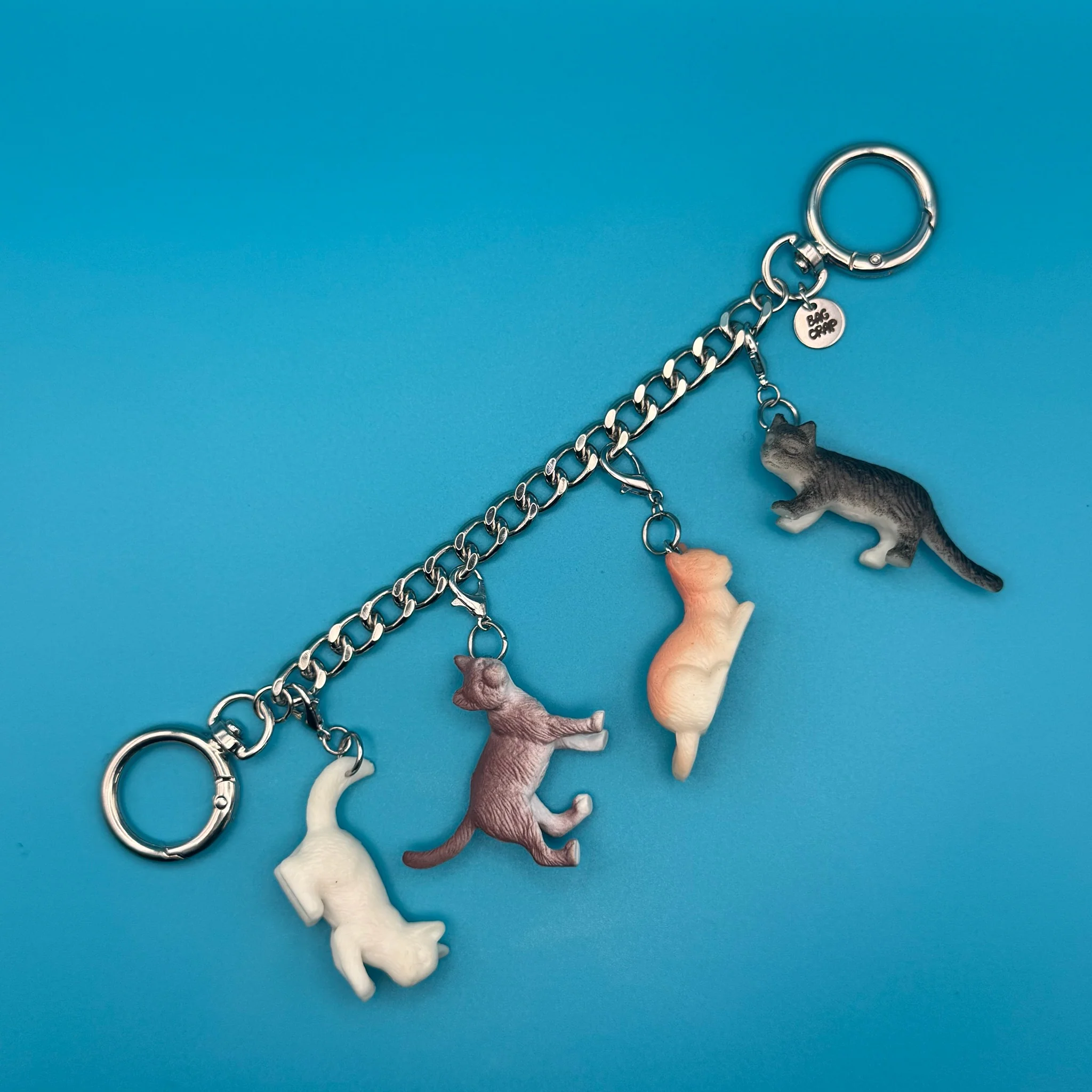 RARE One-of-One Vintage Cats Bag Charm Chain - Image 3