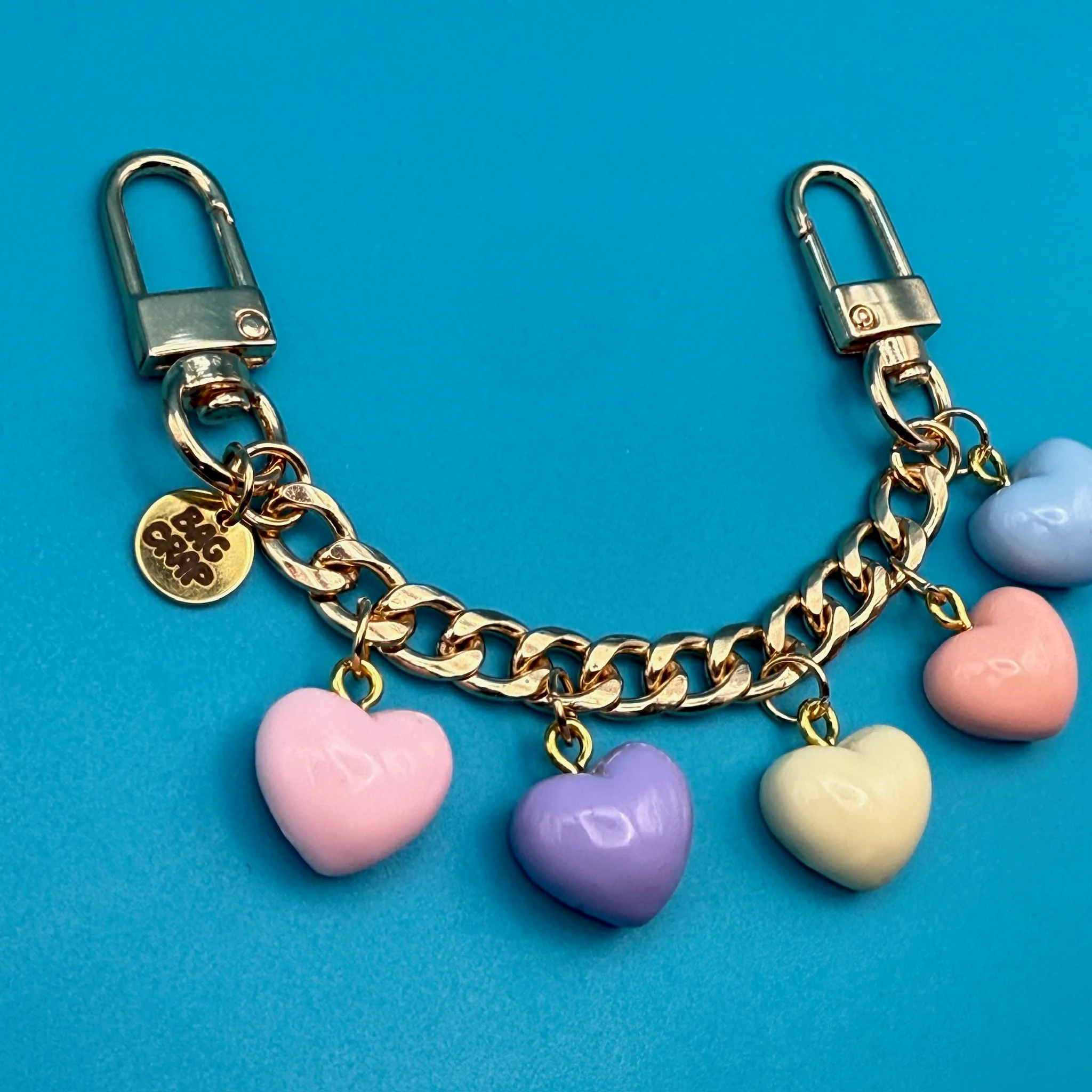 Pastel Heart Bag Charm 6.5" Chain - Image 3