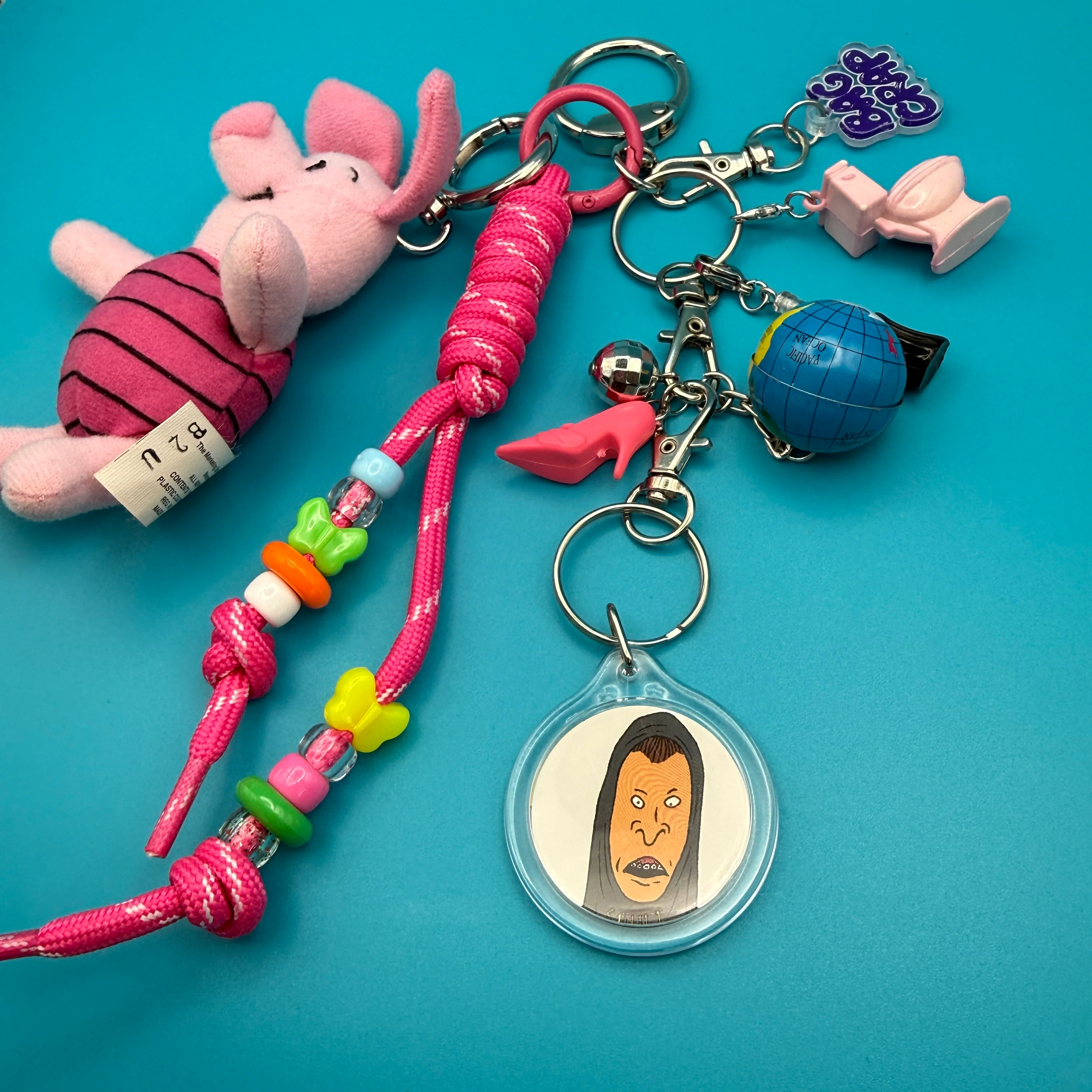 One-of-one VTG Piglet Beavis & Butthead Bag Charm Pack - Image 4