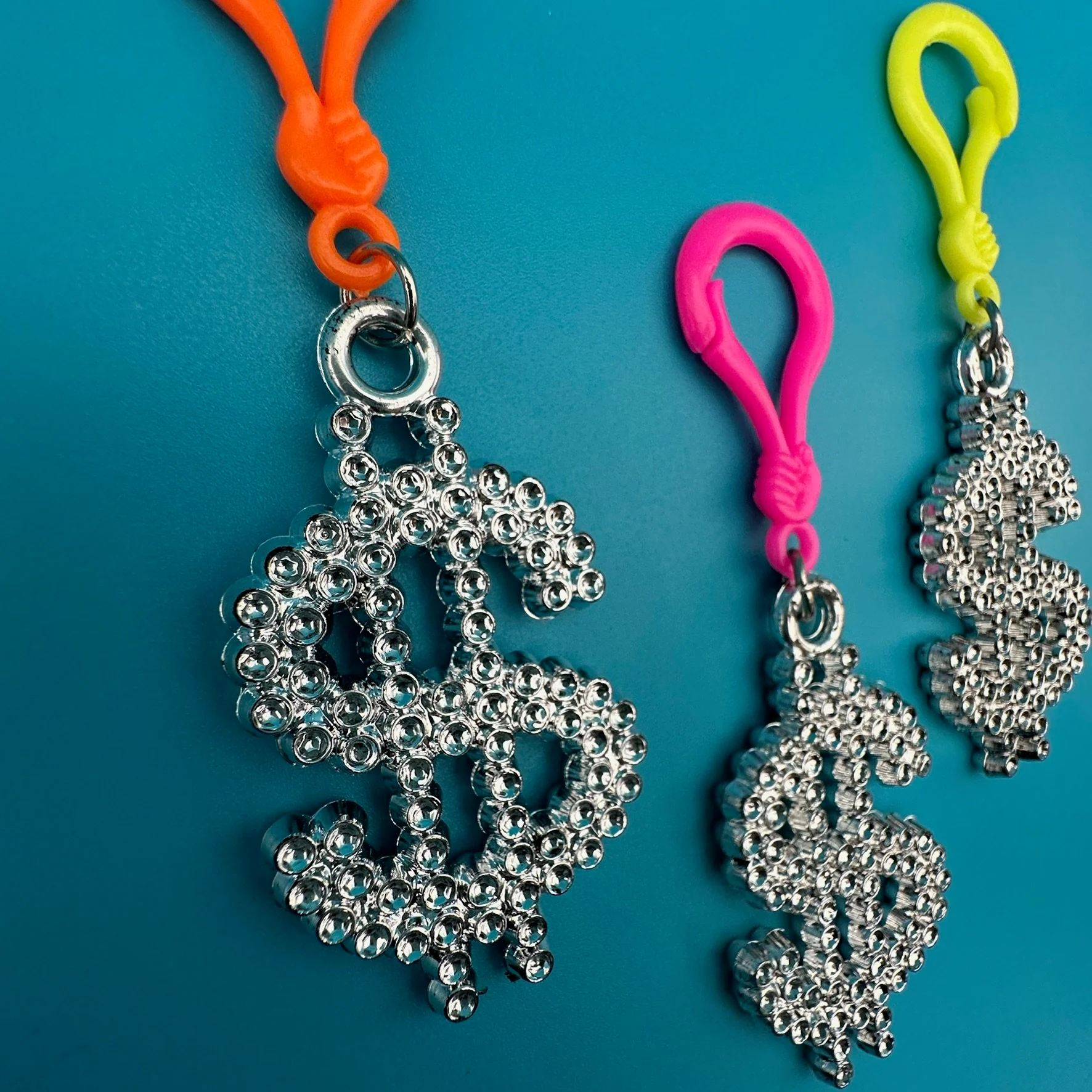 Metallic & Neon 90s Vintgage Dollar Sign Bag Charms - Image 3