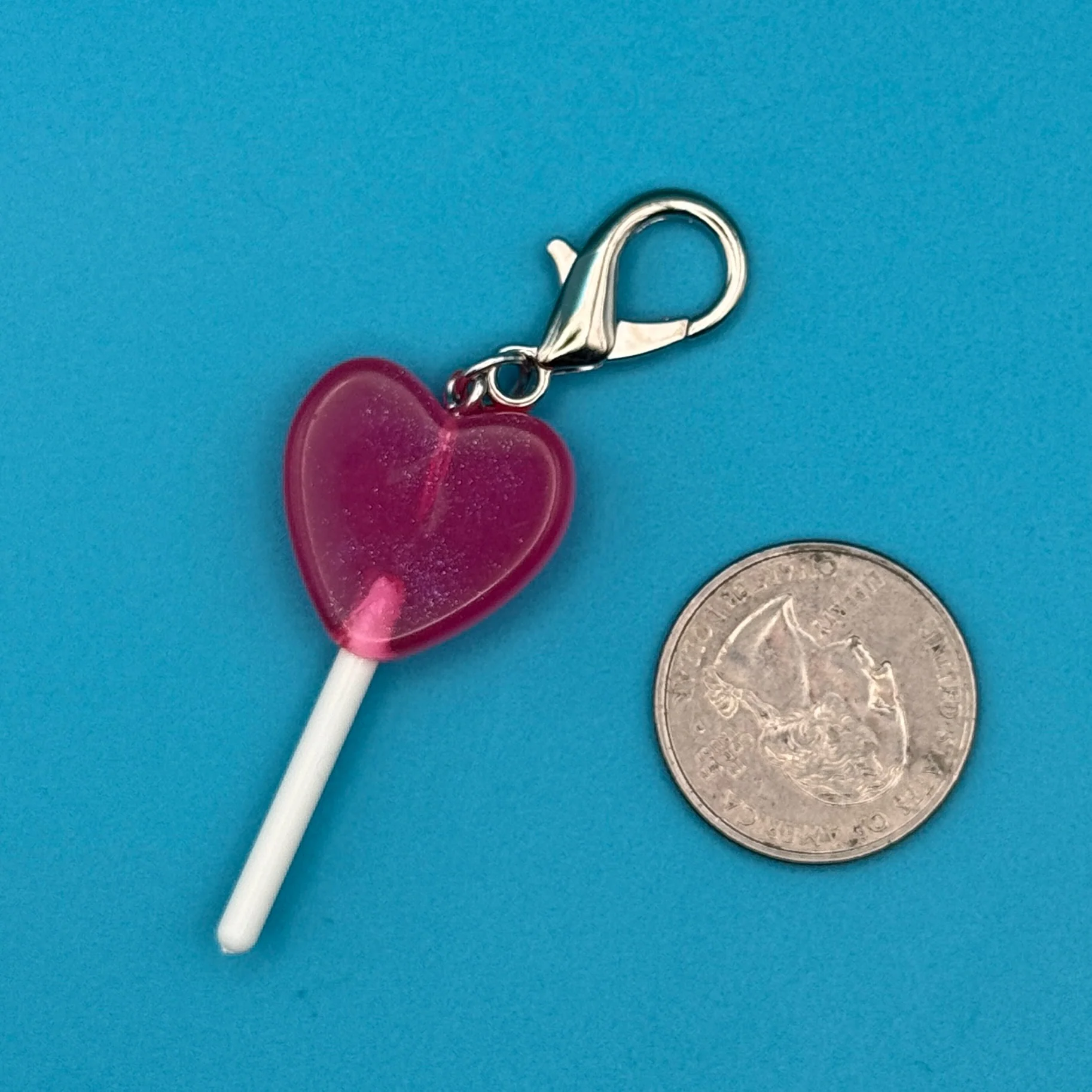 Heart Shaped Colorful Lollipop Candy Bag Charms - Image 4