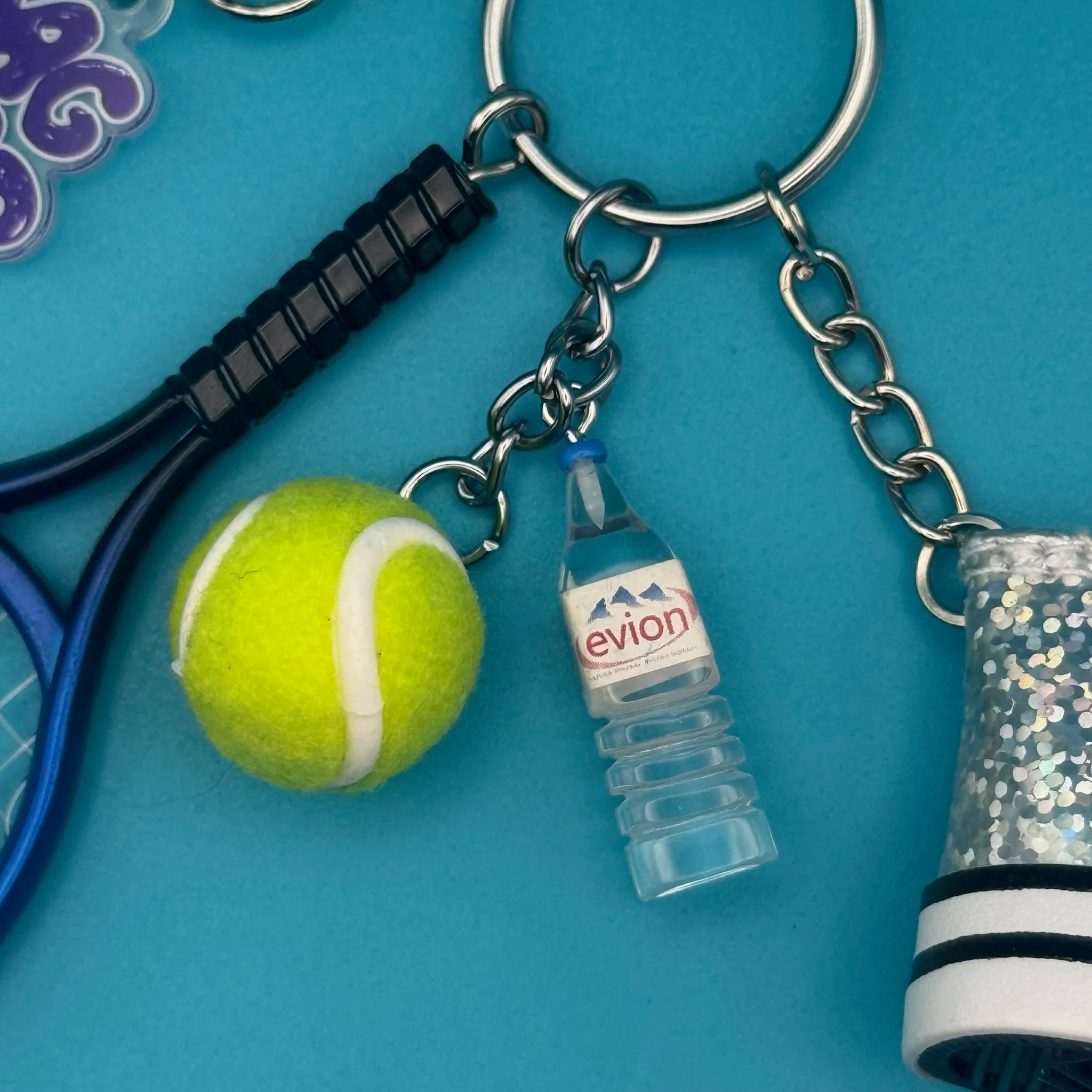 Retro Tennis Glitter Sneaker Bag Charm Pack - Image 5