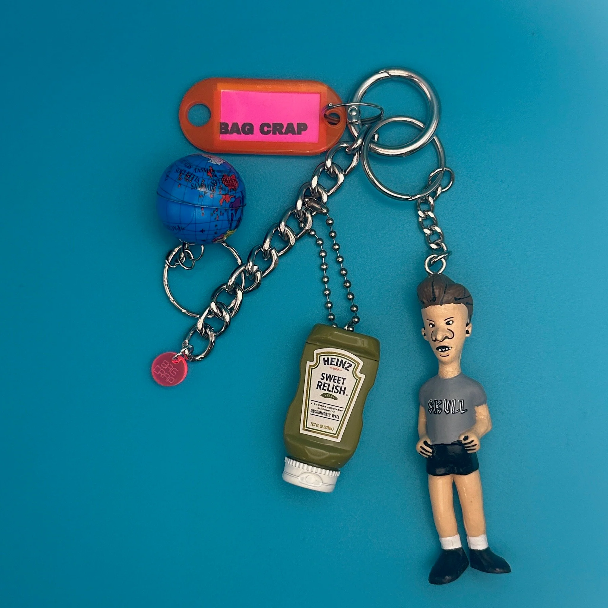 4.5" Bag Charm Chain + Carabiner Clip - Image 3