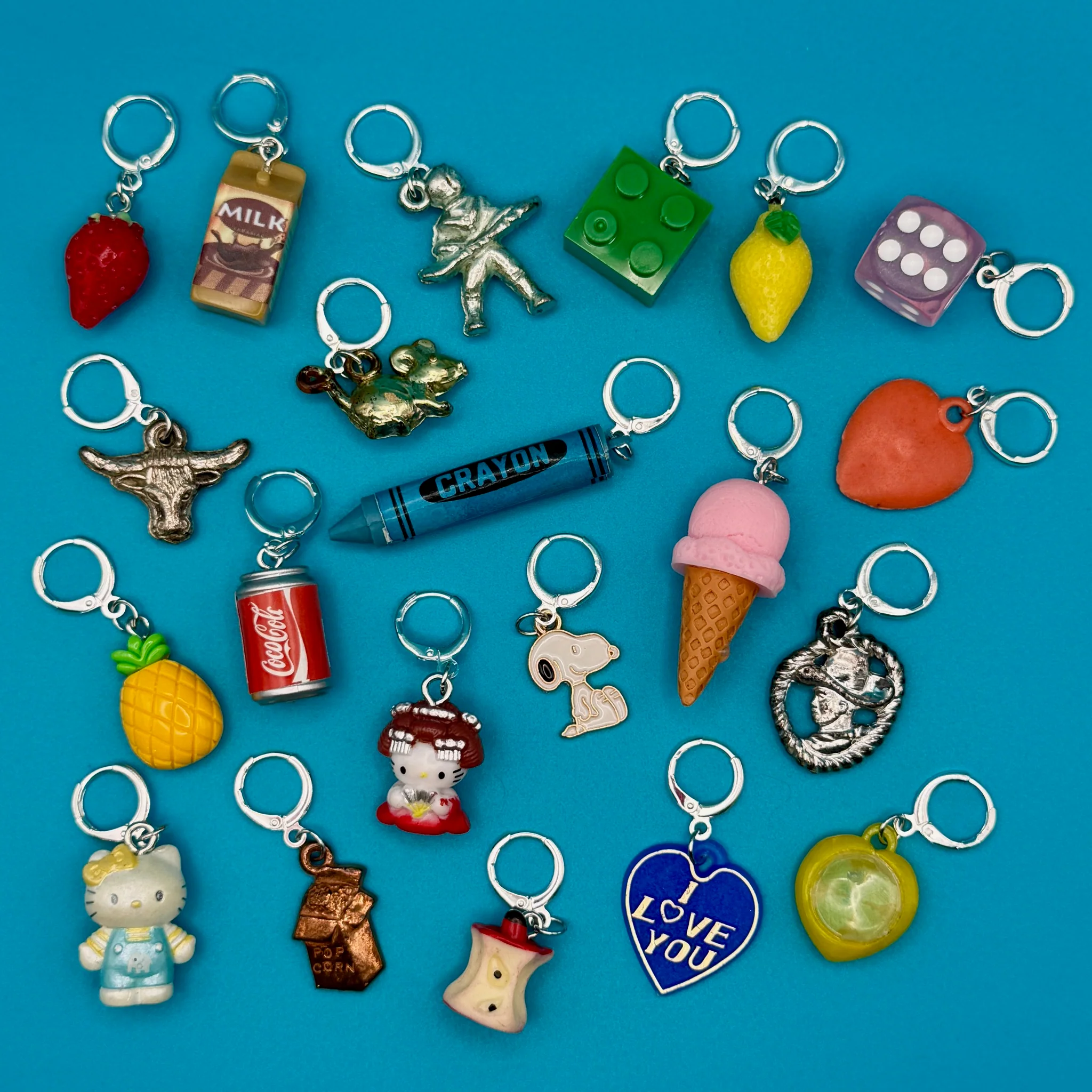 Sterling Silver Vintage Trinket Mini Bag Charms: Drop 8