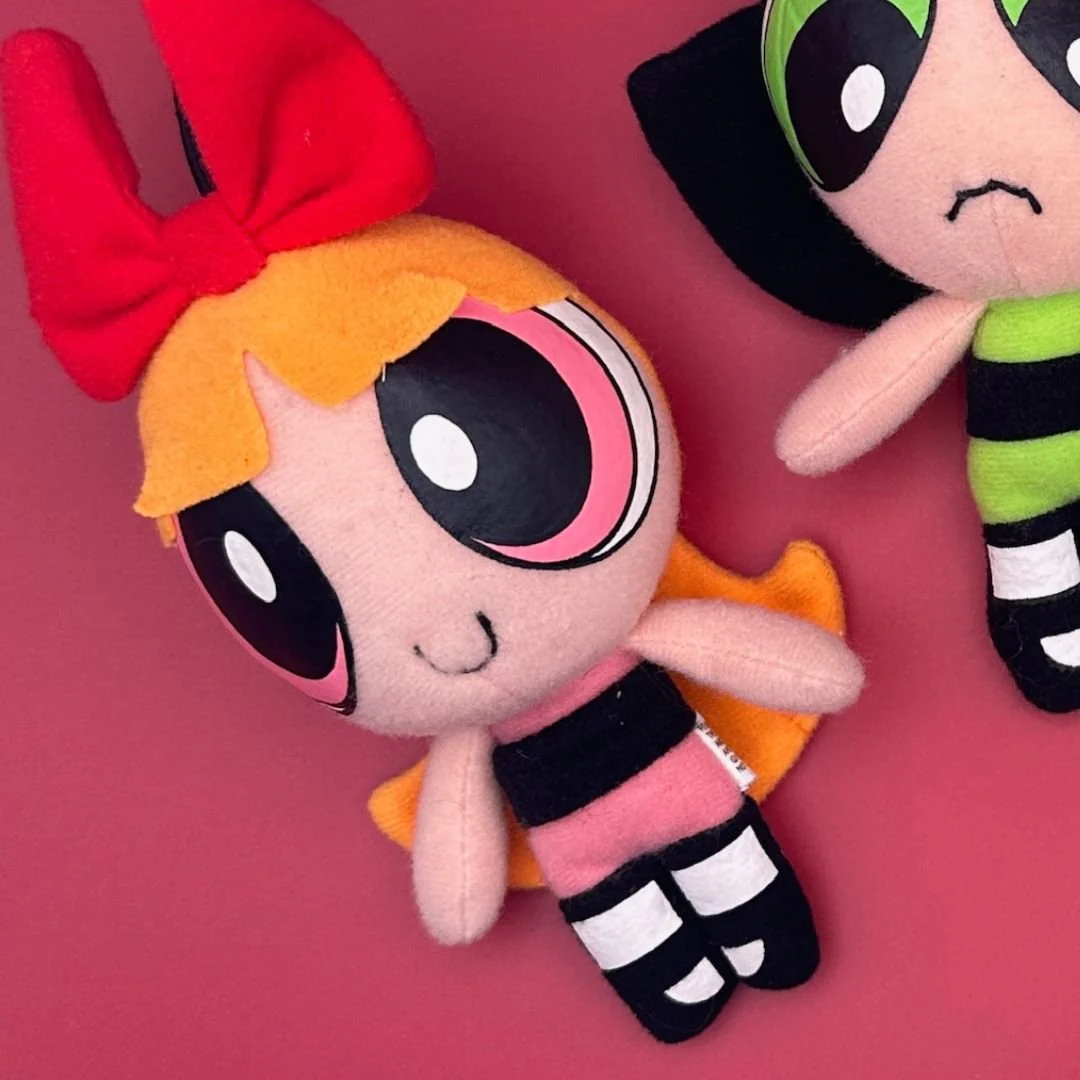 RARE The Powerpuff Girls Vintage 1999 Plush Bag Charms Pristine Condition - Image 3