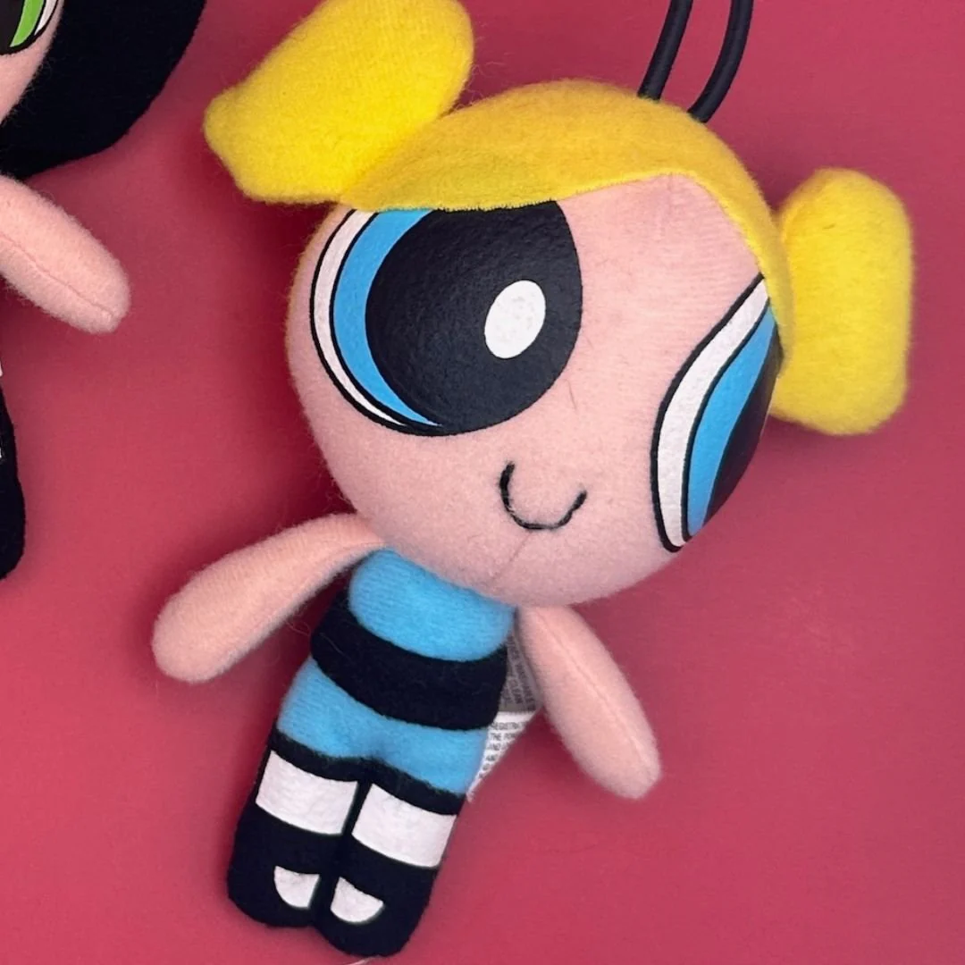 RARE The Powerpuff Girls Vintage 1999 Plush Bag Charms Pristine Condition - Image 5