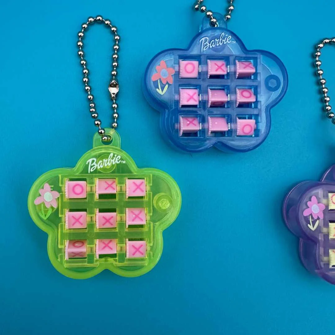 Vintage Y2k Barbie Tic Tac Toe Game Keychains & Bag Charms - Image 3