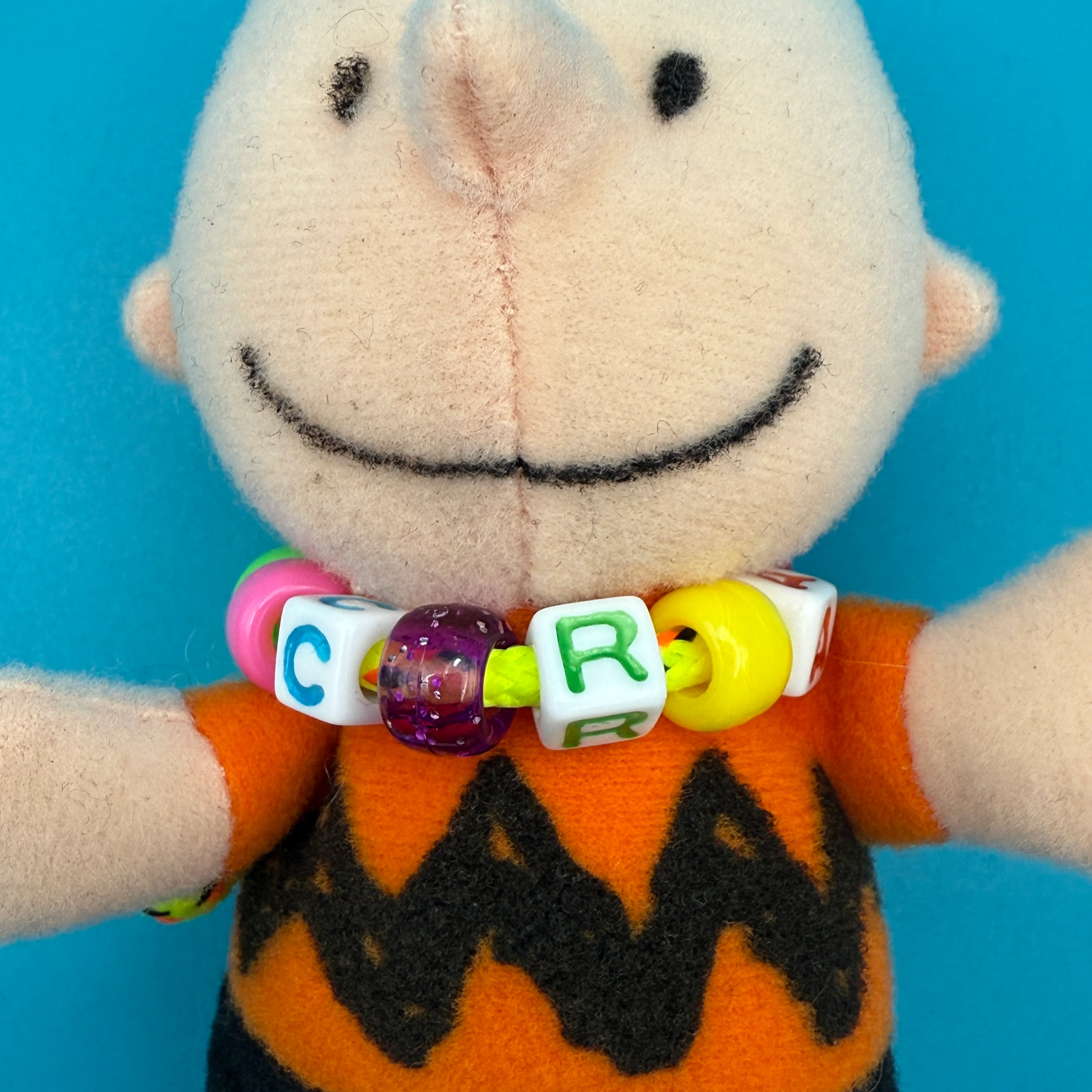 5” Charlie Brown Plush Vintage Bag Charm + CRAP Necklace - Image 4