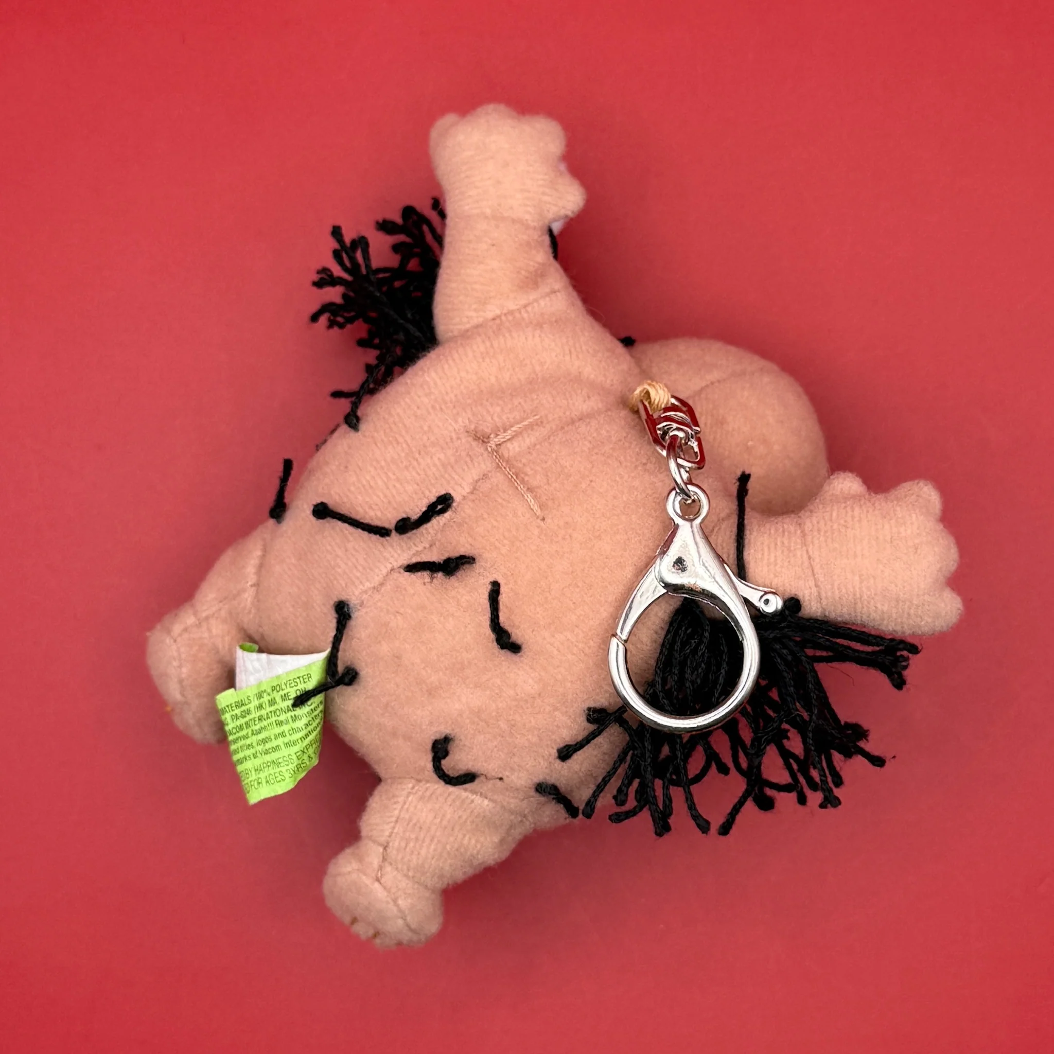 4" Vintage Aaahh!!! Real Monsters Nickelodeon Krumm Plush Bag Charm - Image 4