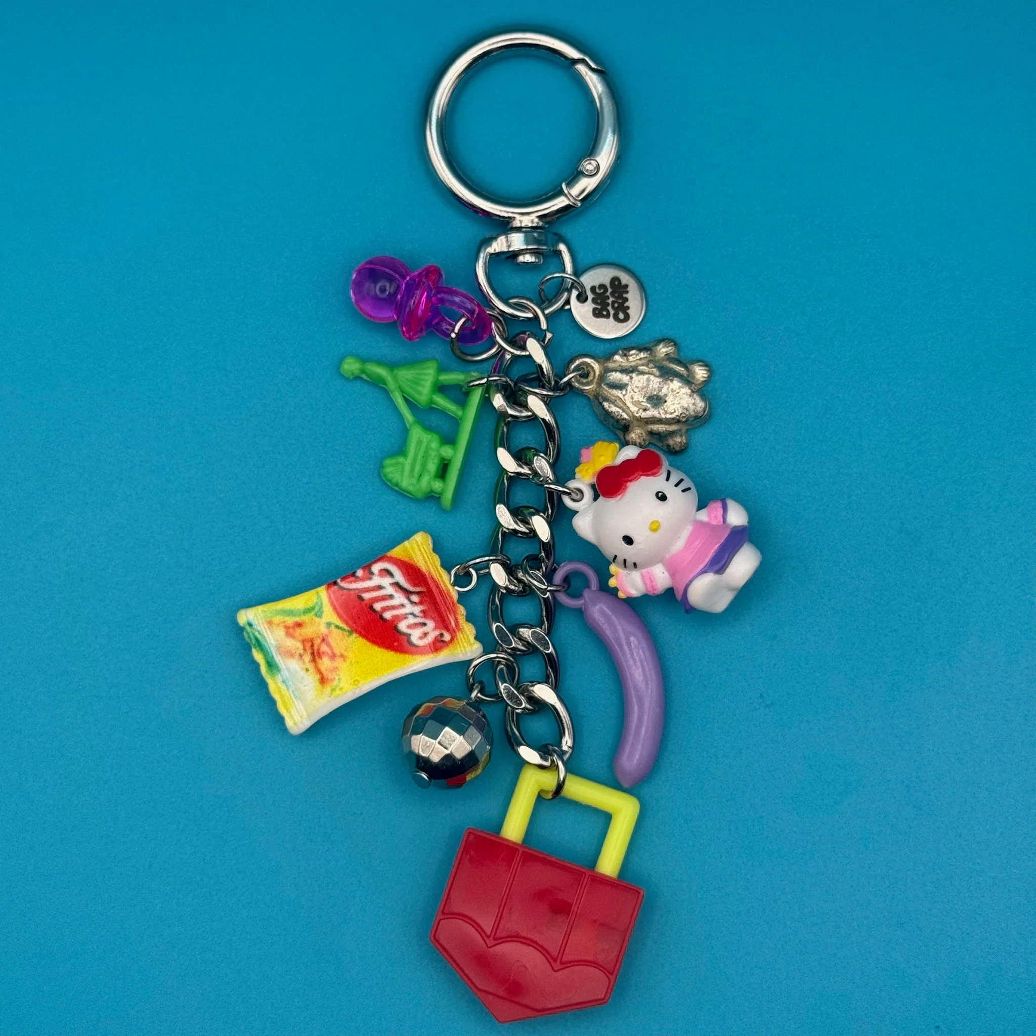 Vintage Hello Kitty + Fritos Short Bag Charm Chain