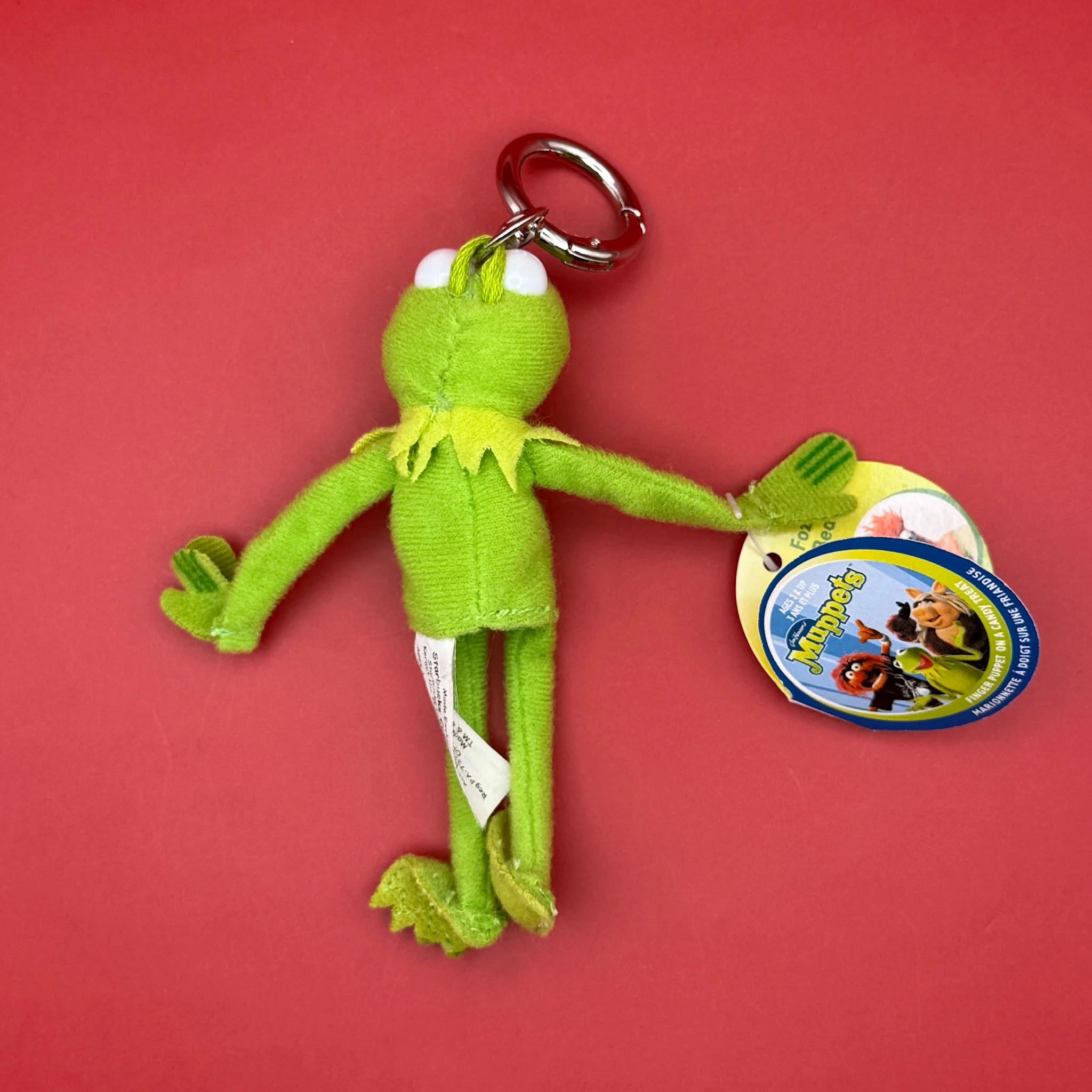 Vintage Mini Kermit the Frog Muppets Plushie Bag Charm - Image 3