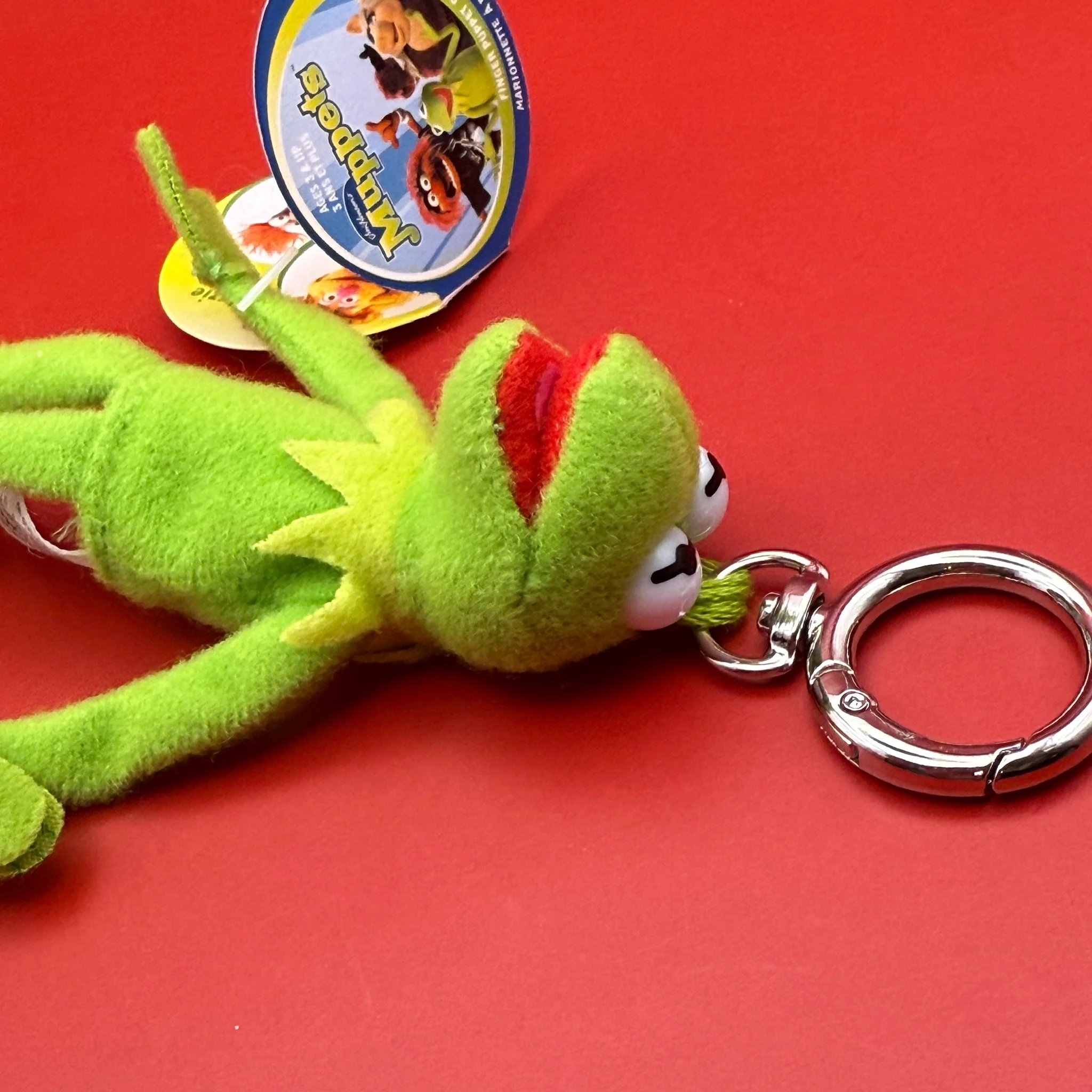 Vintage Mini Kermit the Frog Muppets Plushie Bag Charm - Image 4