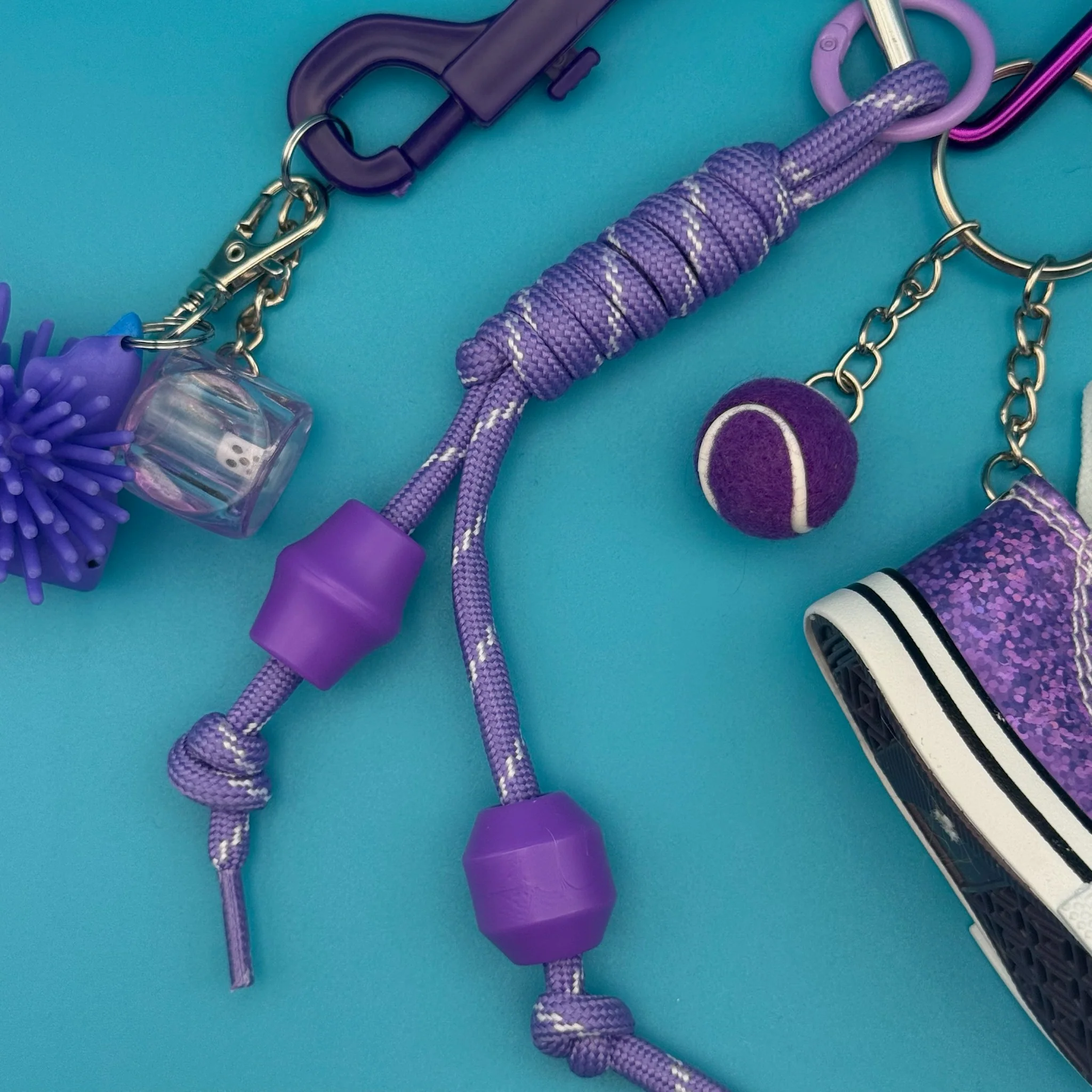 Retro Monochromatic Purple Bag Charm Pack - Image 4