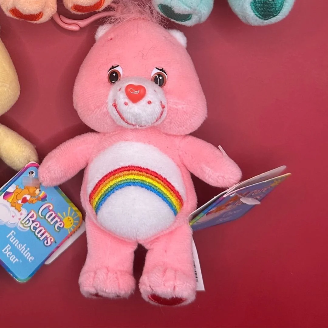 Care Bear Vintage Deadstock Y2k 2002/2003 Plush Bag Charms With Tags - Image 3