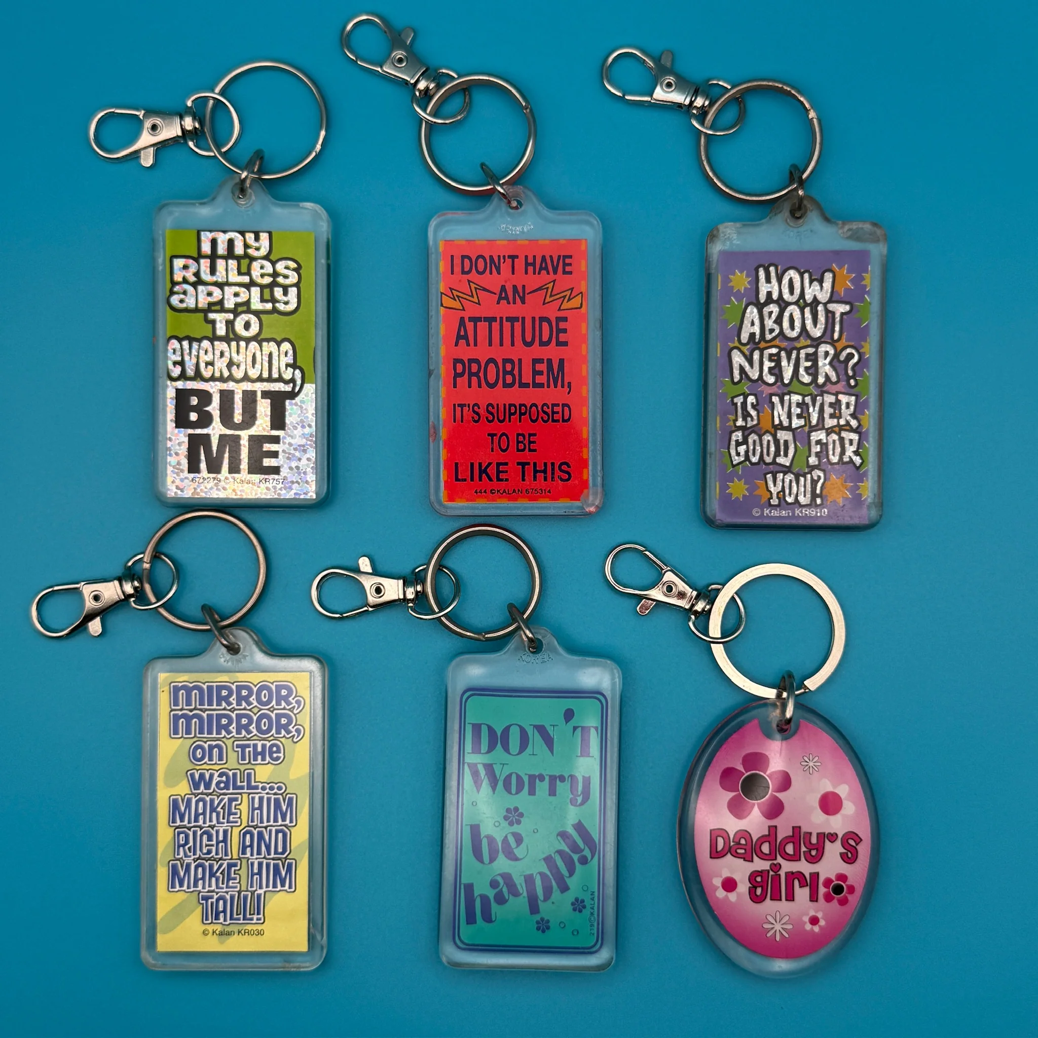 Vintage Y2K Comedy Phrase Kaplan Keychains